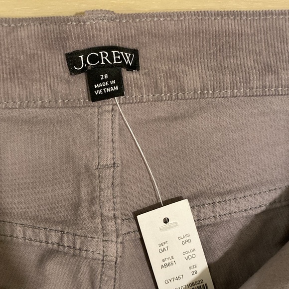 NEW J. Crew Gray Vintage Slim Straight Corduroy Pants Size 28 Preppy Casual Work - Picture 10 of 12